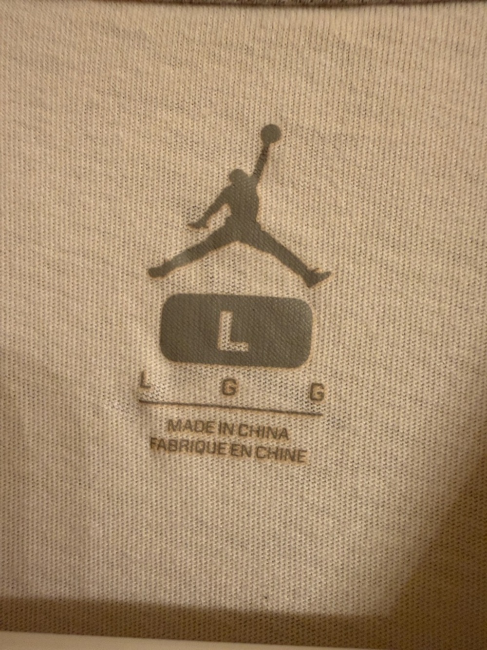 Nike Cream T-Shirt with Metallic Silver Jumpman - Picture 5 of 5